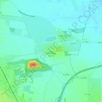 Mappa topografica Kolmberg, altitudine, rilievo