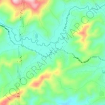Mappa topografica São Luís, altitudine, rilievo