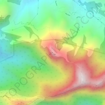 Mappa topografica Cobiçado, altitudine, rilievo