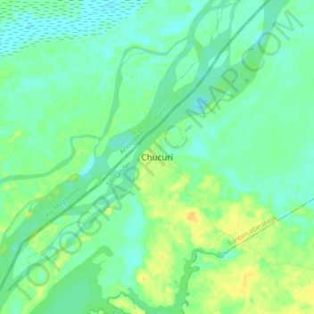 Mappa topografica Chucurí, altitudine, rilievo