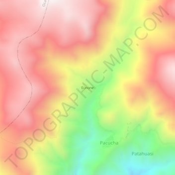 Mappa topografica Ecnone, altitudine, rilievo