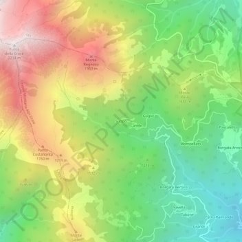 Mappa topografica Suppo, altitudine, rilievo
