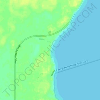 Mappa topografica Hecla, altitudine, rilievo