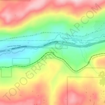 Mappa topografica Troy, altitudine, rilievo