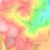 Mappa topografica Thornthwaite, altitudine, rilievo