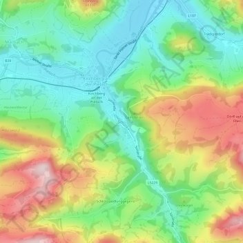 Mappa topografica Sois, altitudine, rilievo