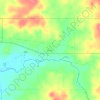 Mappa topografica Chase, altitudine, rilievo