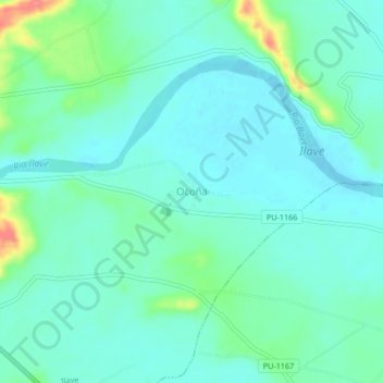 Mappa topografica Ocoña, altitudine, rilievo