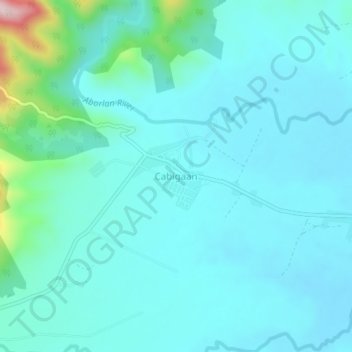Mappa topografica Cabigaan, altitudine, rilievo