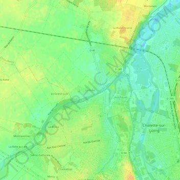 Mappa topografica La Folie, altitudine, rilievo