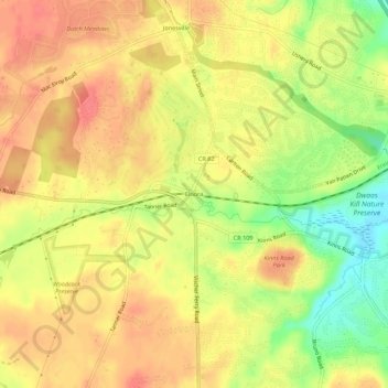 Mappa topografica Elnora, altitudine, rilievo