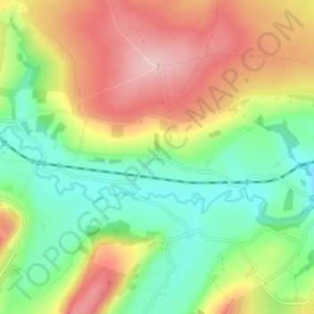 Mappa topografica Houlsyke, altitudine, rilievo
