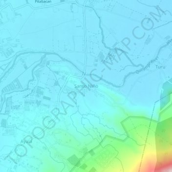 Mappa topografica Santo Niño, altitudine, rilievo