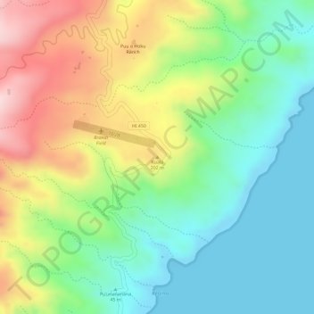 Mappa topografica Kuala, altitudine, rilievo