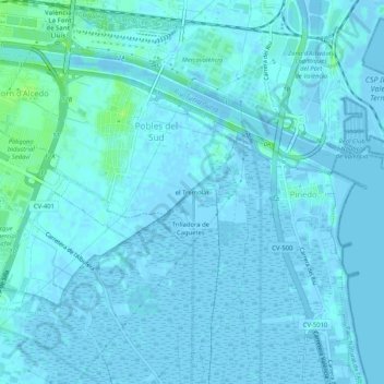 Mappa topografica el Tremolar, altitudine, rilievo