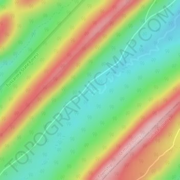 Mappa topografica Sand Springs, altitudine, rilievo