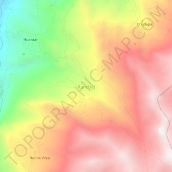 Mappa topografica Ranchaj, altitudine, rilievo