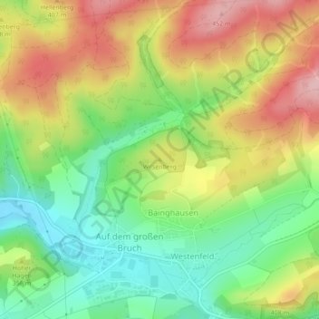 Mappa topografica Wilsenberg, altitudine, rilievo
