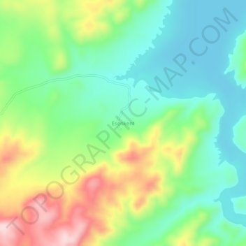 Mappa topografica Esenkent, altitudine, rilievo