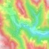 Mappa topografica Grimaldès, altitudine, rilievo