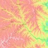 Mappa topografica 延川县, altitudine, rilievo