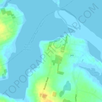 Mappa topografica Anglo Rustico, altitudine, rilievo