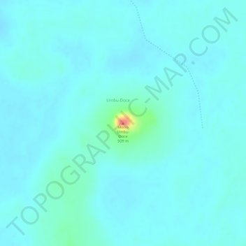 Mappa topografica Morro Umbu-Doce, altitudine, rilievo