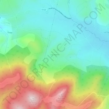 Mappa topografica Les Vidals, altitudine, rilievo