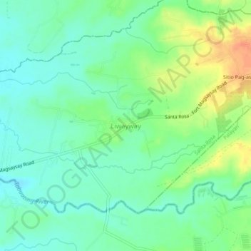 Mappa topografica Liwayway, altitudine, rilievo
