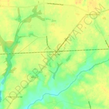 Mappa topografica Kennedyville, altitudine, rilievo