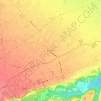 Mappa topografica Pasquero, altitudine, rilievo