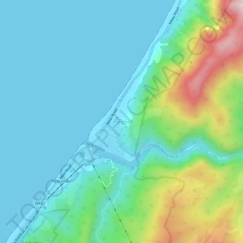 Mappa topografica Hector, altitudine, rilievo