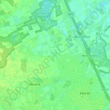 Mappa topografica Veld-Oostenrijk, altitudine, rilievo
