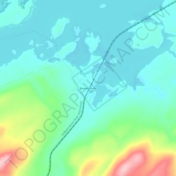 Mappa topografica Beaver River, altitudine, rilievo