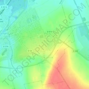 Mappa topografica Le Cardinal, altitudine, rilievo
