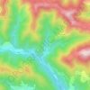 Mappa topografica Le Cros, altitudine, rilievo