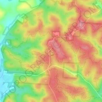 Mappa topografica Utah Ridge Pond Day Use Area, altitudine, rilievo