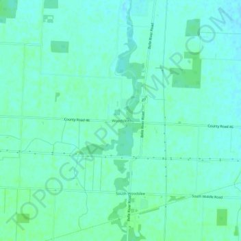 Mappa topografica Woodslee, altitudine, rilievo