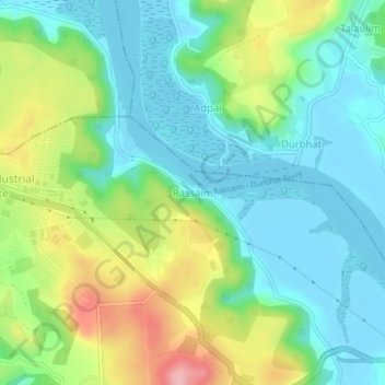 Mappa topografica Rassaim, altitudine, rilievo
