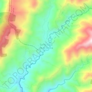Mappa topografica Santa Cruz de la Colina, altitudine, rilievo