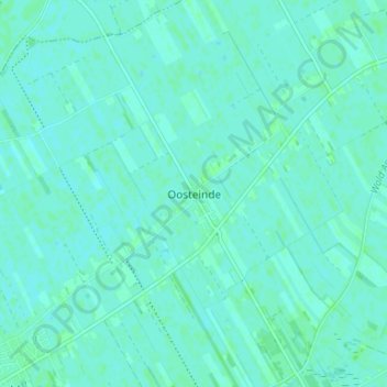 Mappa topografica Oosteinde, altitudine, rilievo