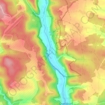 Mappa topografica Pettenhof, altitudine, rilievo