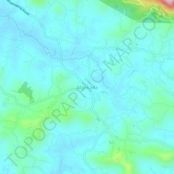 Mappa topografica Mankada, altitudine, rilievo