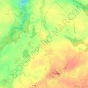 Mappa topografica Ganschendorf, altitudine, rilievo