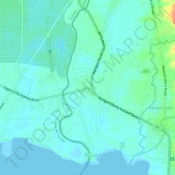 Mappa topografica Hijo, altitudine, rilievo
