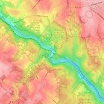Mappa topografica Ilchester, altitudine, rilievo
