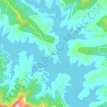 Mappa topografica Tapola, altitudine, rilievo