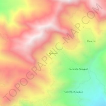 Mappa topografica Quinua, altitudine, rilievo