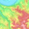 Mappa topografica Cussac, altitudine, rilievo