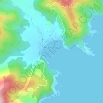 Mappa topografica Robin Hood Bay, altitudine, rilievo